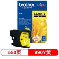 兄弟 墨盒 LC990Y 黄色 适用于（MFC-795CW/DCP-185C/MFC-250C/MFC-490CW/DCP-385C/DCP-6690CW/MFC-790CW/MFC-5490CN/MFC-5890CN/MFC-6490CW/MFC-6890CDW/DCP-145C/DCP-165C/MFC-290C/DCP-585CW)(kj)