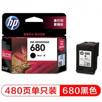 惠普墨盒 （HP） 680  黑色  F6V27AA  适用于惠普 1115/1118/2135/2138/3635/3636/3638/3838/4538/4678 （kj)